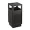 Safco Canmeleon Side-Open Receptacle, Square, Polyethylene, 38 gal, Textured Black 9476BL - alternate 1